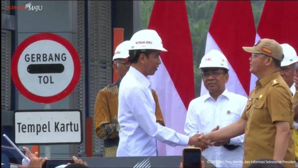 Presiden Jokowi resmikan Tol Bengkulu-Taba Penanjung (Youtube.com/Sekretariat Presiden)