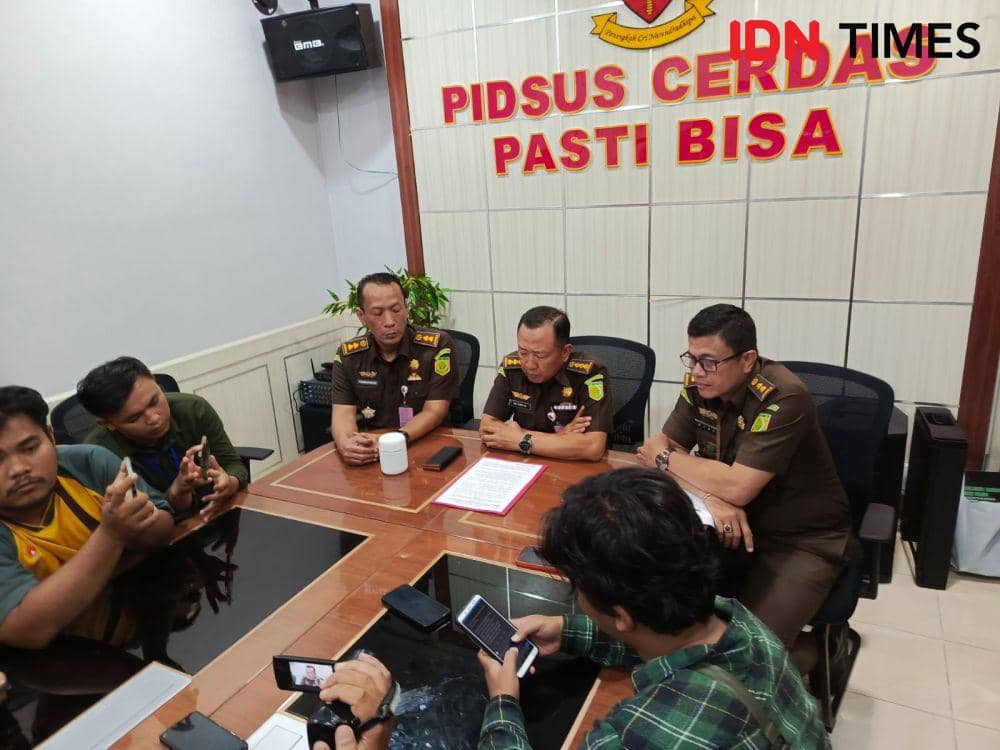 Konferensi pers Pidsus Kejati Lampung. (IDN Times/Tama Yudha Wiguna).