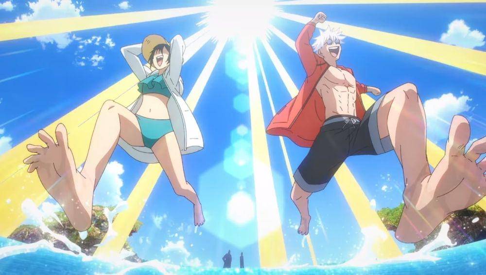 Amanai dan Gojou di Okinawa (dok. MAPPA/ Jujutsu Kaisen Season 2)