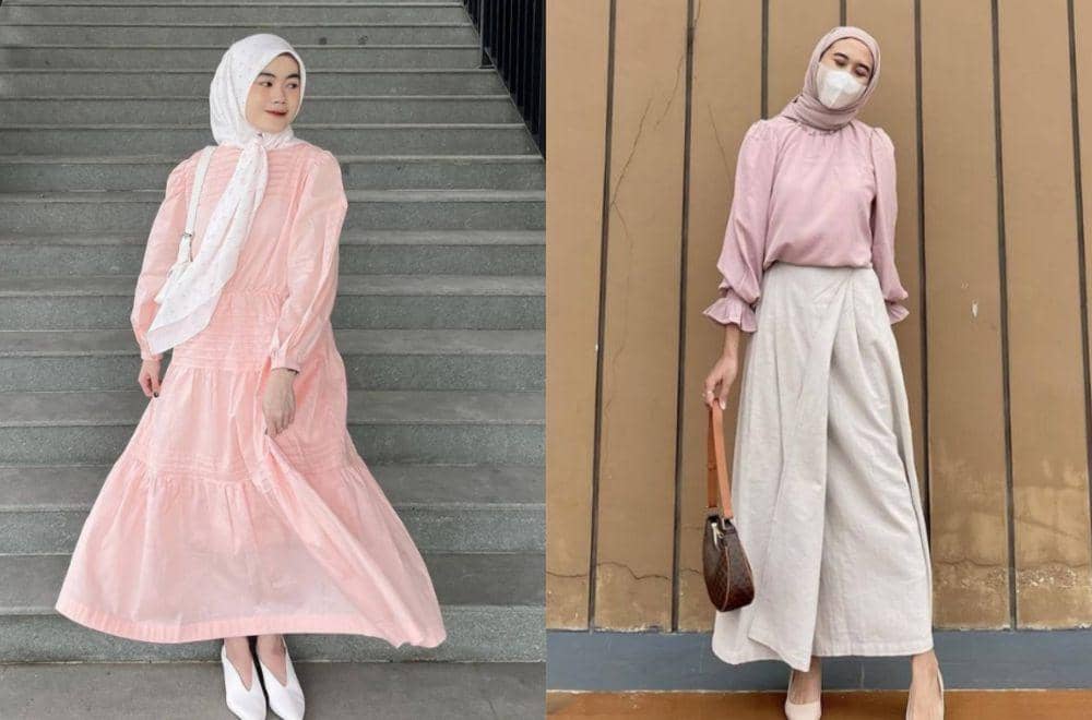 8 Ide Outfit Hijab Pink Pastel untuk Nonton Film Barbie, So Cute!