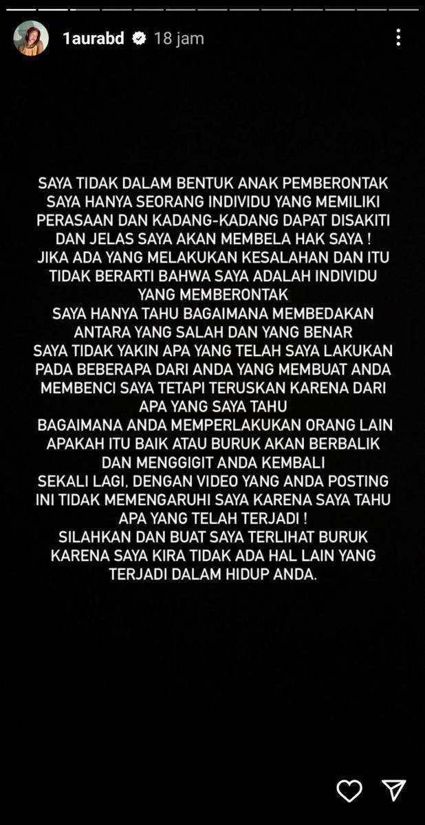 klarifikasi Lolly, anak Nikita Mirzani (instagram.com/1aurabd)
