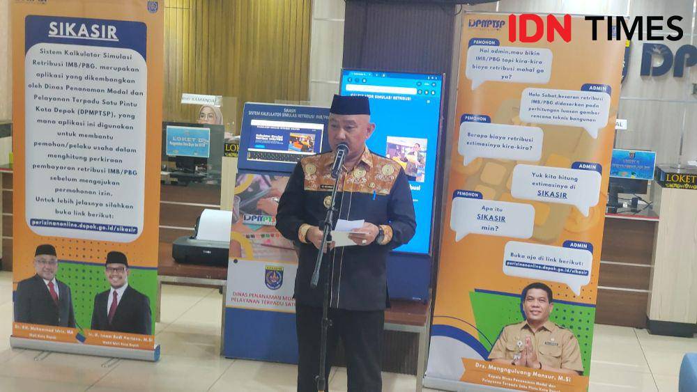 Mohammad Idris saat menghadari kegiatan di pelayanan DPMPSTP Kota Depok. (IDNTimes/Dicky)