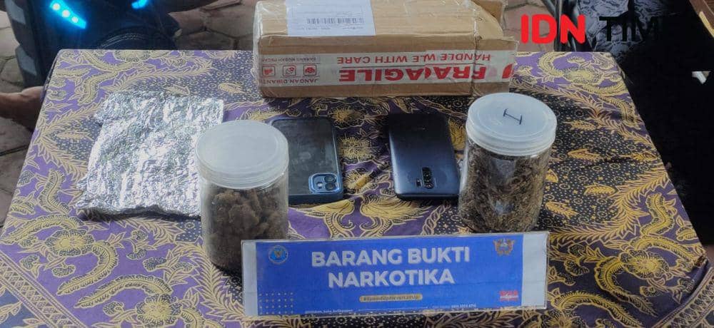 Badan Narkotika Nasional Kota (BNNK) Balikpapan bekerja sama dengan KPPBC TMP B Balikpapan berhasil menggagalkan upaya penyeludupan ganja, Jumat (21/7/2023). (IDN Times/Hilmansyah)