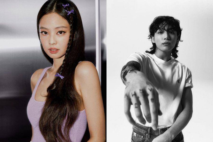 Jennie BLACKPINK dan Jungkook BTS (instagram.com/calvinklein)
