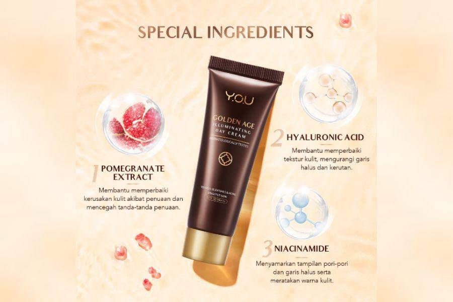 Y.O.U Golden Age Illuminating Day Cream (shopee.co.id/YOU Beauty Official Shop)
