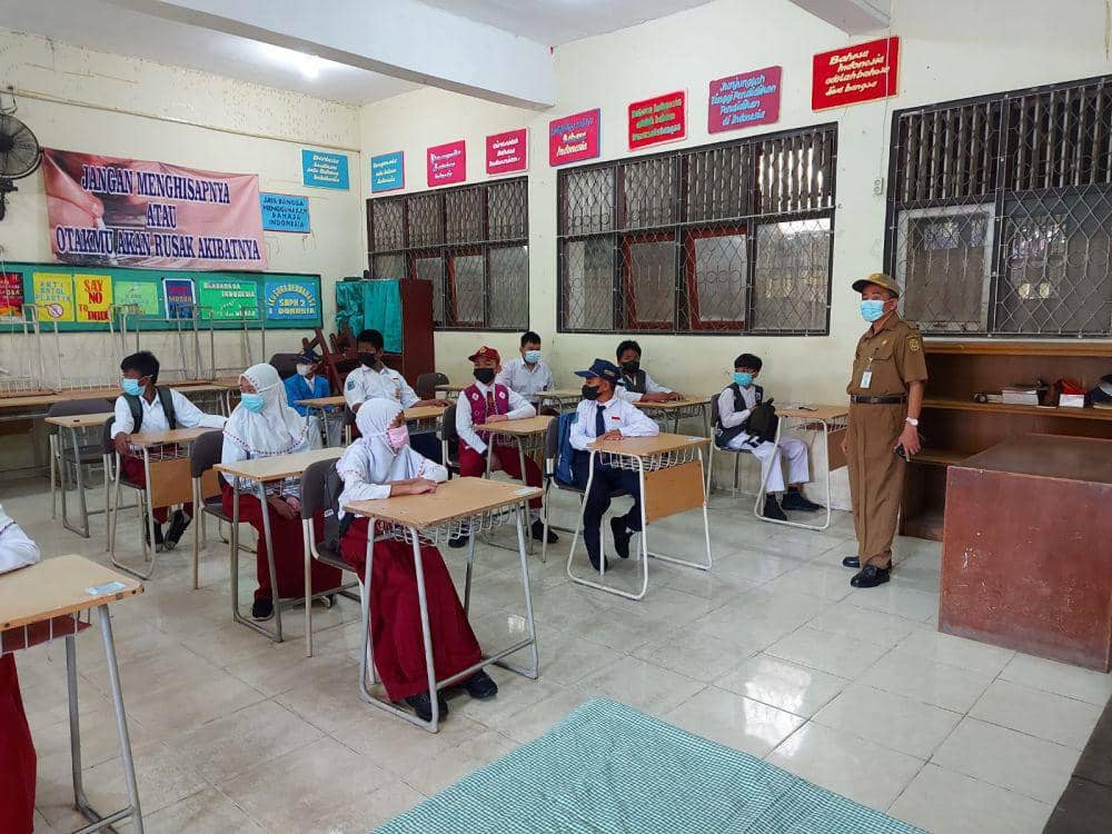 Aktivitas salah satu SD di Banjarmasin.
