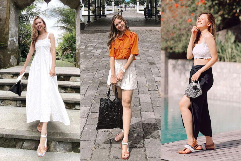 9 Ide OOTD Liburan ala Michelle Joan, Pancarkan Keceriaan