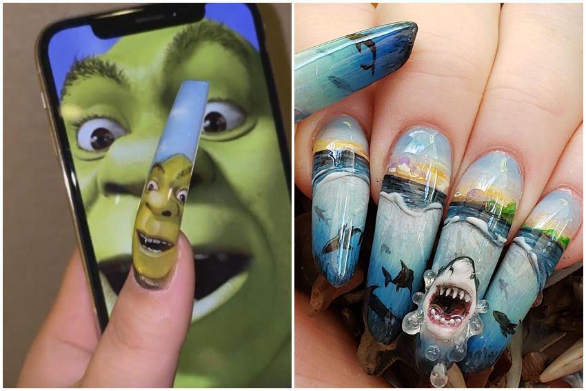 9 Potret Nail Art Paling Nyentrik, Keren atau Nyeleneh?