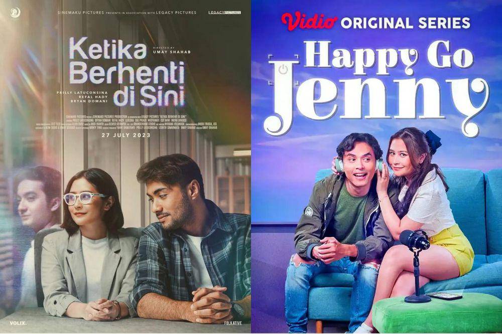 Film dan series angkat kecanggihan teknologi (dok. Sinemaku Pictures / Ketika Berhenti di Sini | dok. MVP Entertainment / Happy Go Jenny)