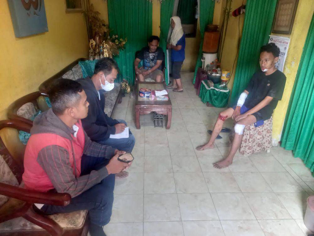 Salah satu korban aksi kejahatan jalanan.(Dok.Polres Bantul)