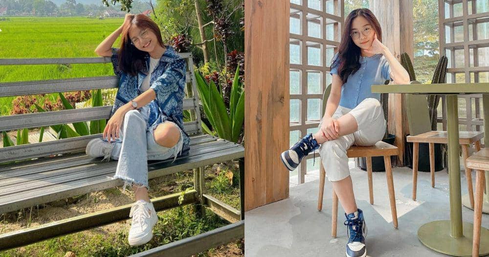 8 Inspirasi Outfit Kasual Pakai Sneakers ala Misellia Ikwan