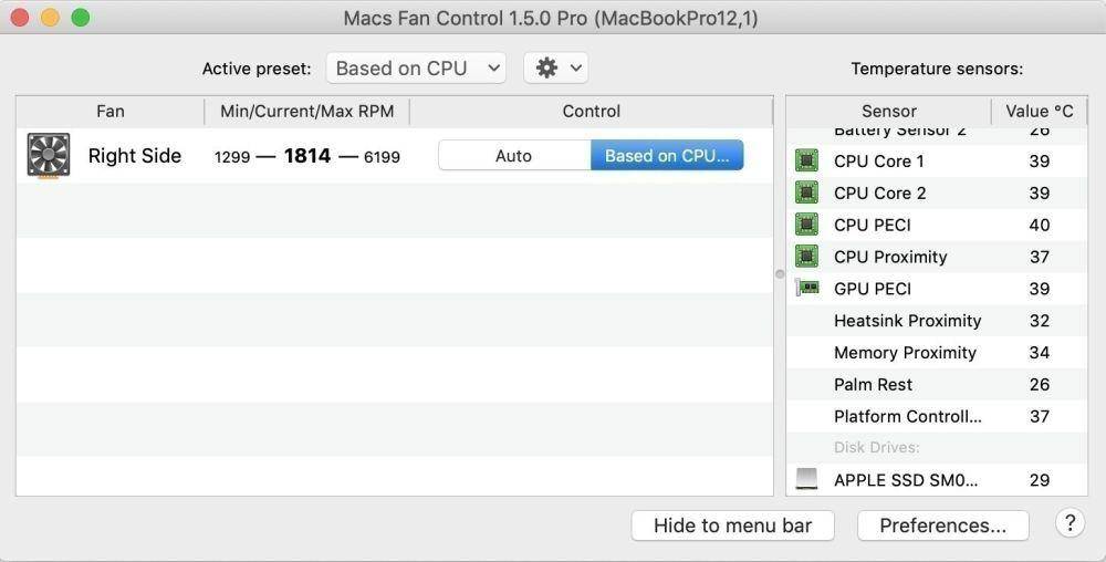 Macs Fan Control (dok. Macs Fan Control)