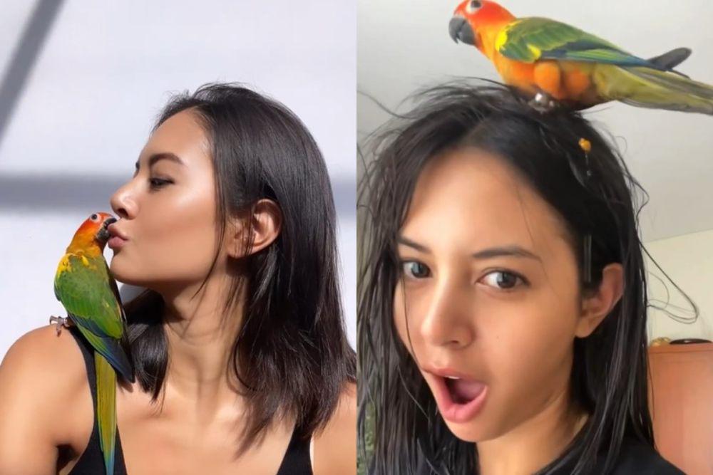 7 Potret Aurelie Moeremans Kejatuhan Kotoran Burung di Kepala, Kocak!