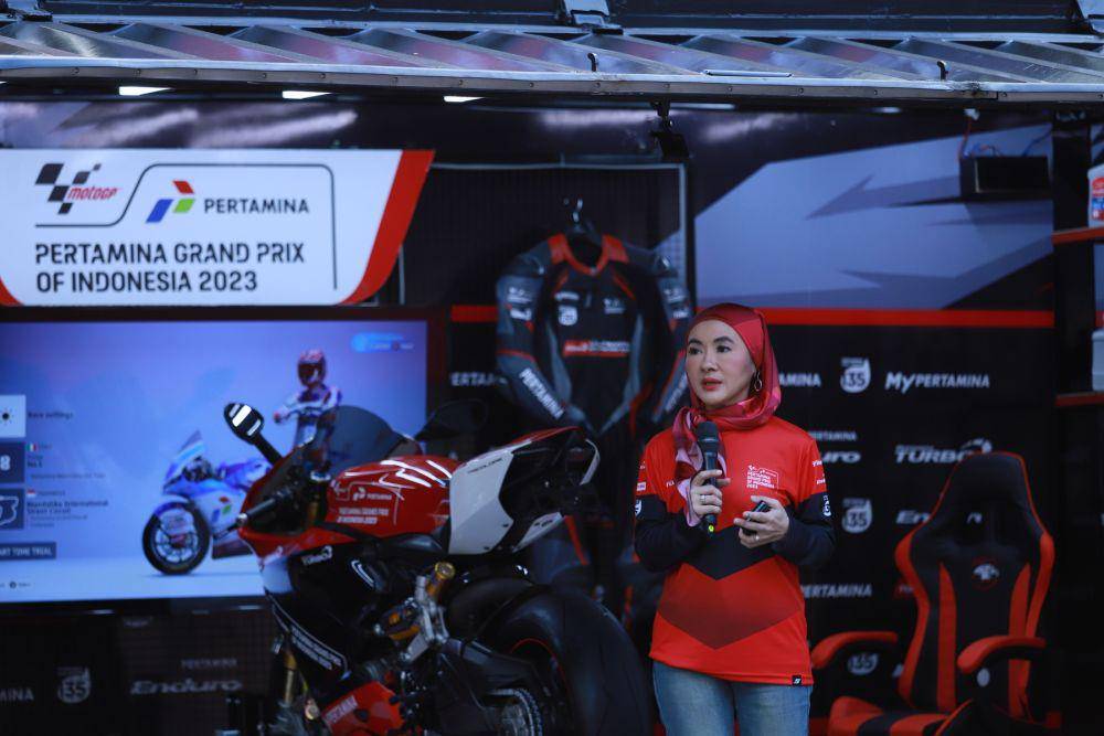 Dirut Pertamina  Nicke saat Launching Pertamina GP of Indonesia, bertempat di The Space Senayan City, Jakarta, Sabtu 22 Juli 2023. (Dok. Pertamina)