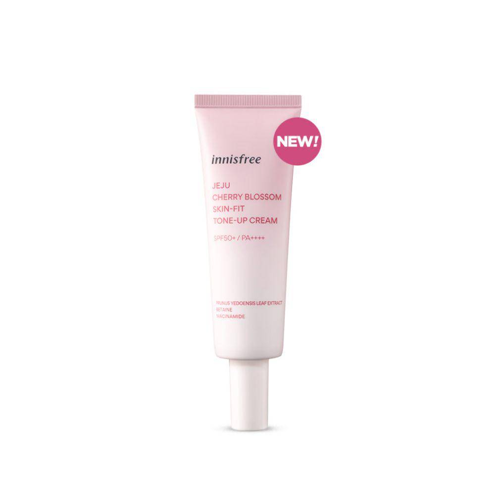 Innisfree Jeju Cherry Blossom Skin Fit Tone Up Cream (shopee.co.id/innisfreeofficialshop)