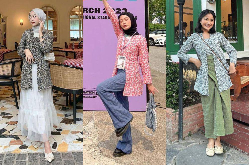 kolase padu padan kebaya untuk daily outfit (instagram.com/nabilayua | instagram.com/nadhilady | instagram.com/jesicaceren)