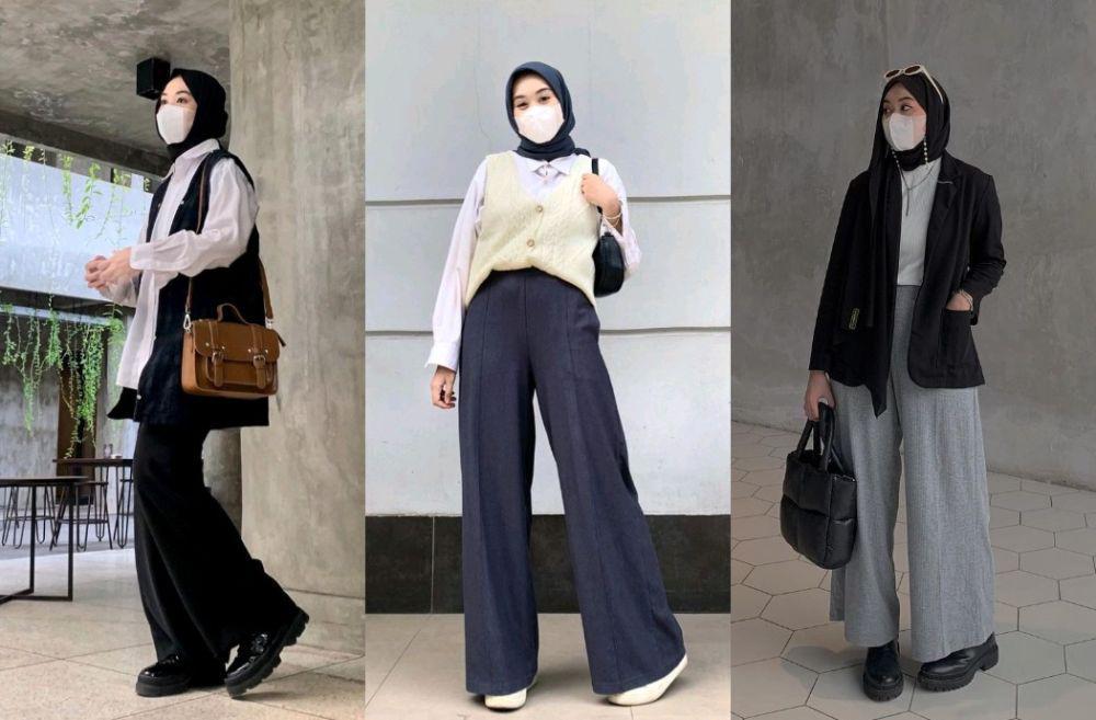 10 Inspirasi Gaya Kantor Hijab ala Izzahi, Dominasi Warna Netral
