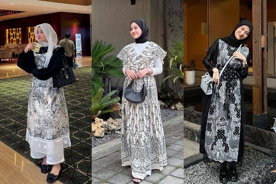 10 Referensi Dress Motif Monokrom, Modelnya Hits Gak Bikin Bosan!
