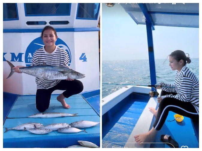 Ini 11 Momen Prilly Latuconsina Mancing di Laut, Dapat Ikan Besar!