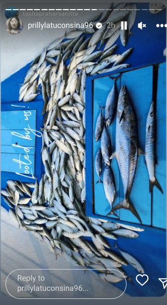 potret Prilly Latuconsina mancing di tengah laut (instagram.com/prillylatuconsina96)