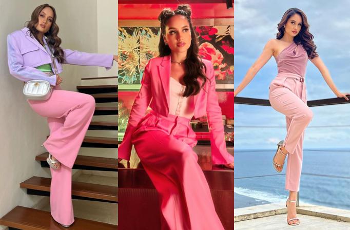 12 Gaya Cinta Laura dengan Outfit Nuansa Pink, The Real Barbie!