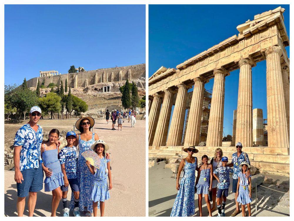9 Momen Indah Kalalo dan Keluarga Liburan di Akropolis Athena, Takjub!