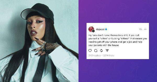 Doja Cat (twitter.com/PopCrave) | tangkapan layar status Doja Cat (twitter.com/PopBase)
