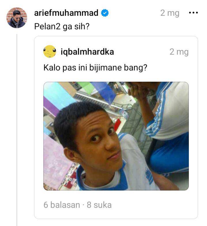 foto jadul Arief Muhammad (threads.net/ariefmuhammad)