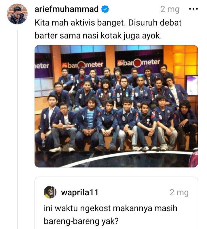 foto jadul Arief Muhammad (threads.net/ariefmuhammad)