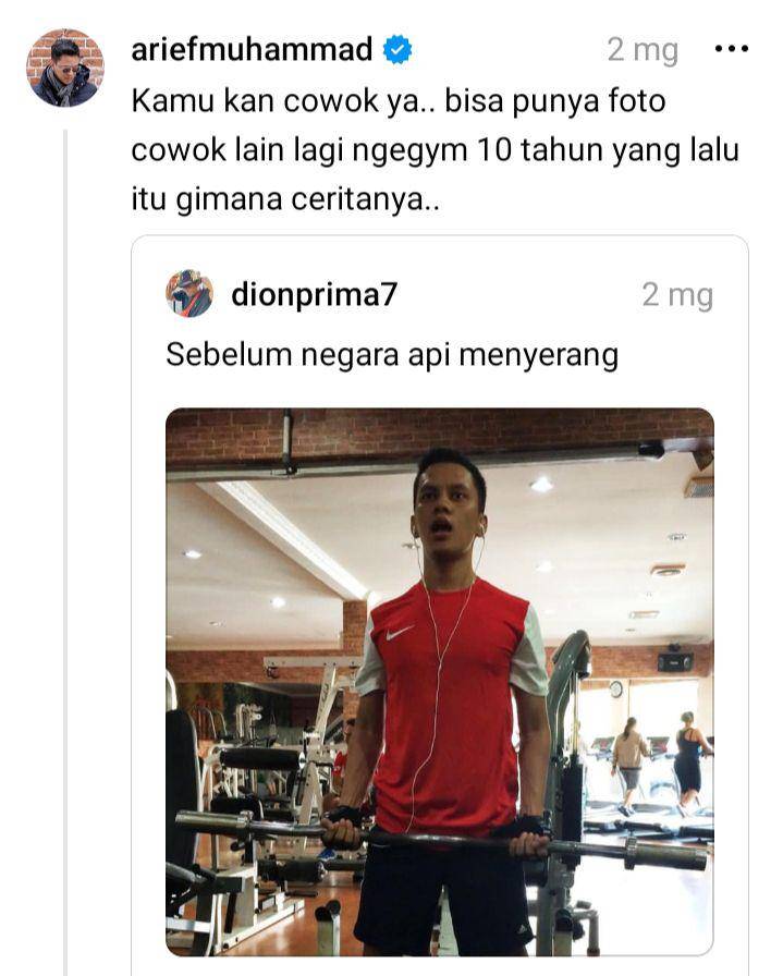 foto jadul Arief Muhammad (threads.net/ariefmuhammad)