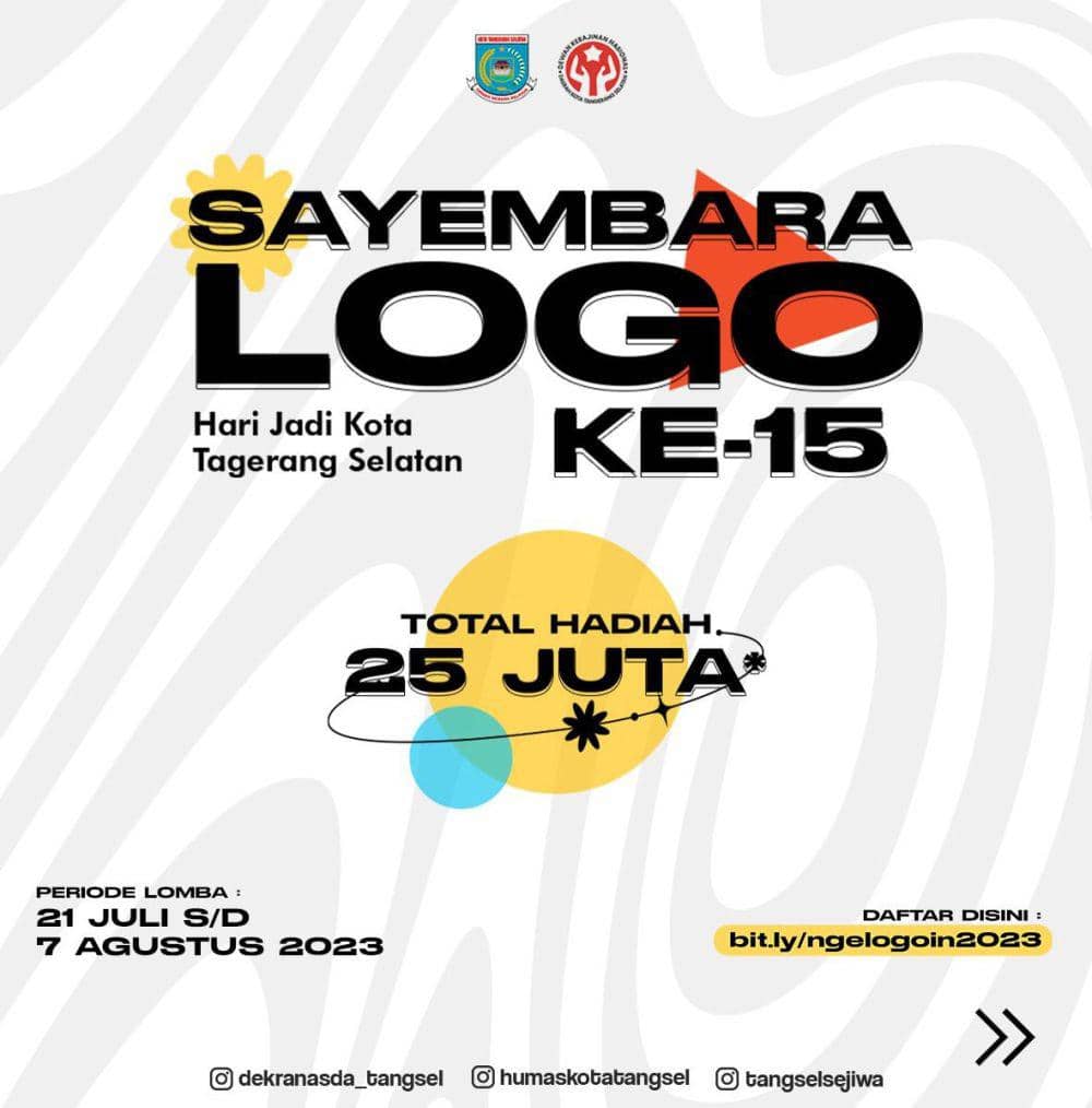 Berhadiah Rp25 Juta, Pemkot Gelar Sayembara HUT ke-15 Tangsel