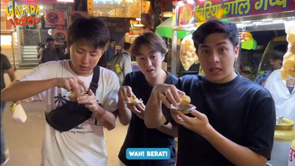 Jerome Polin coba street food di India (dok.youtube.com/nihongomantappu)