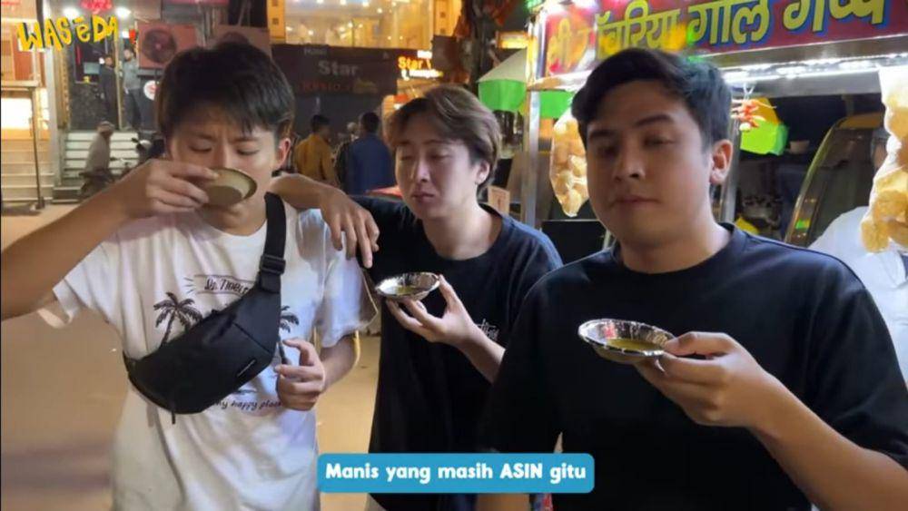 Jerome Polin coba street food di India (dok.youtube.com/nihongomantappu)