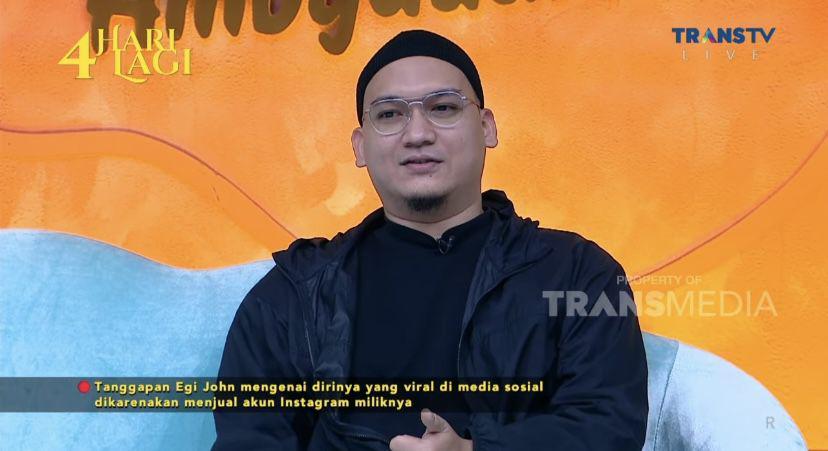 Klarifikasi Egi John Soal Kabar Jual Akun Instagram, Penipuan?