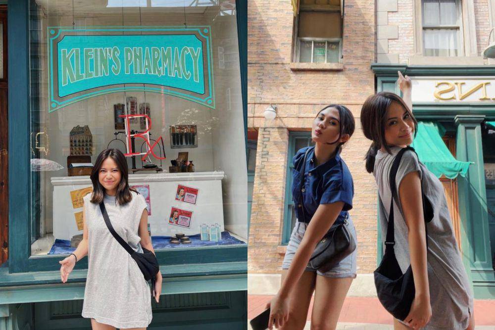 Hanggini dan Zahwa Aqilah liburan ke Universal Studio Singapura (instagram.com/hanggini)