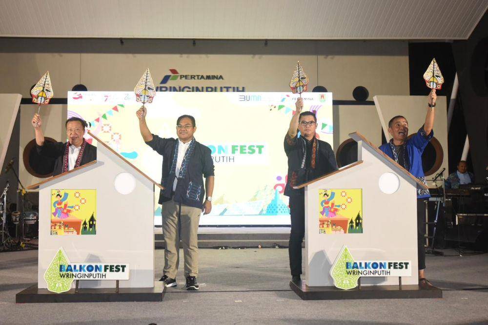 Pertamina resmi meluncurkan wajah baru Balkondes Wringinputih dalam acara BalkonFest yang digelar di Balkondes Wringinputih, Magelang, pada Minggu (23/7/2023). (Dok. Pertamina)