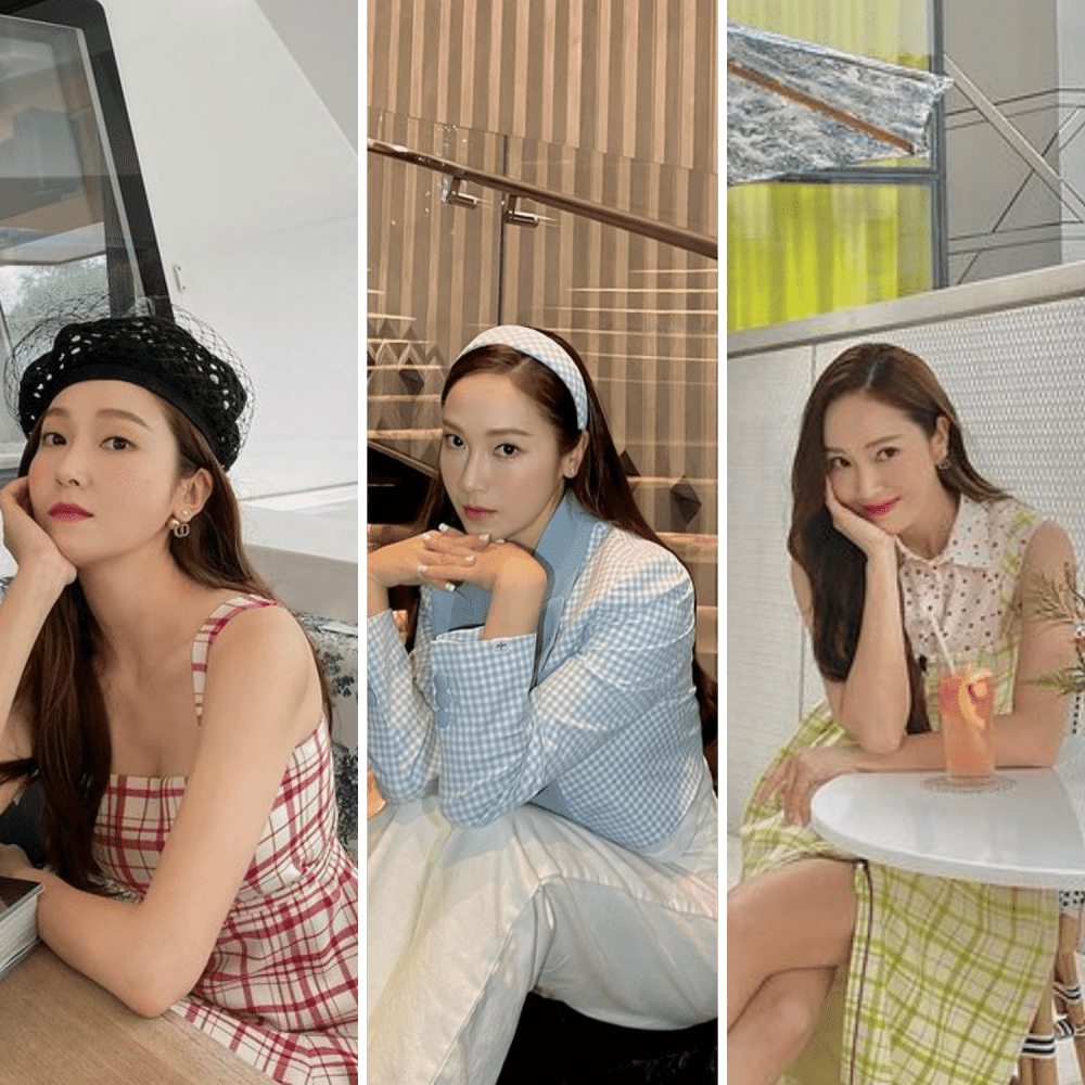 10 Ide Outfit dengan Plaid Pattern ala Jessica Jung yang Fashionable