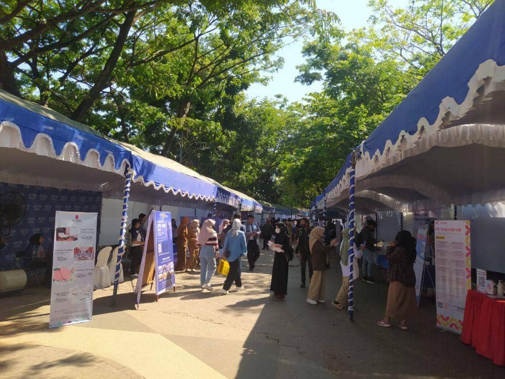 Suasana pencaker di Kota Banjarmasin di Job Fair 2023.
