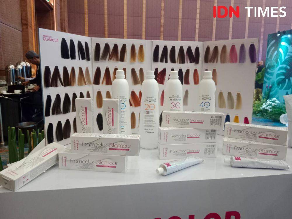 Launching Produk Perawatan Rambut dari Framesi di Jakarta pada Senin (24/7/2023). IDN Times/Adyaning Raras