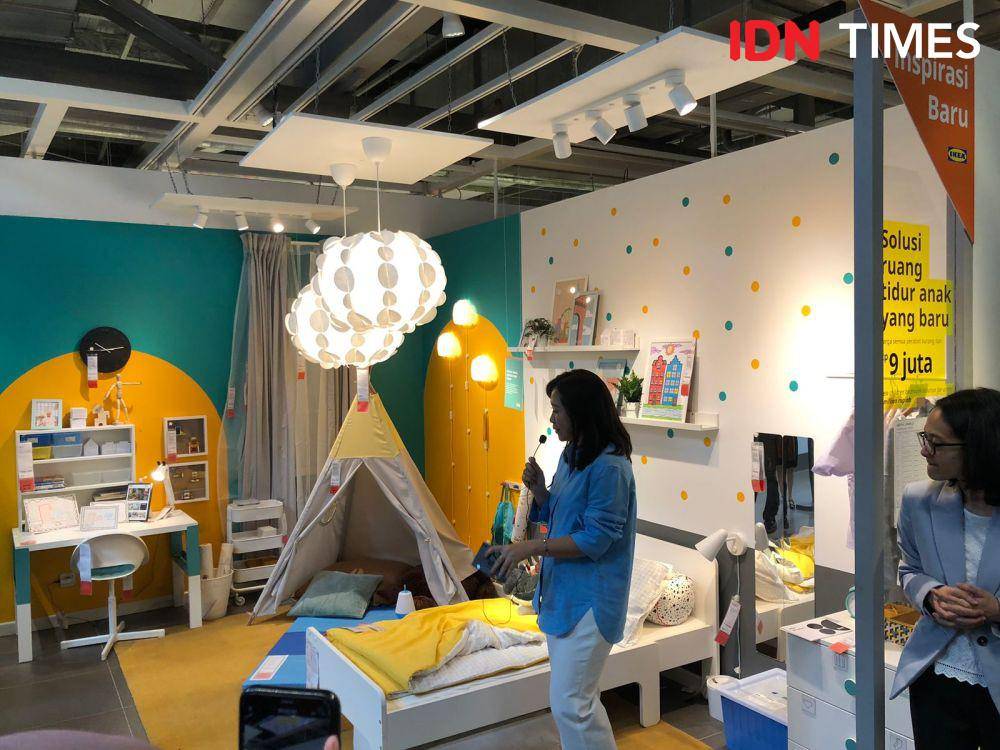 Press conference ulang tahun IKEA 80 tahun dan IKEA Indonesia 20 tahun di IKEA Alam Sutera, Tangerang pada Selasa (25/7/2023). (IDN Times/Nisa Zarawaki)
