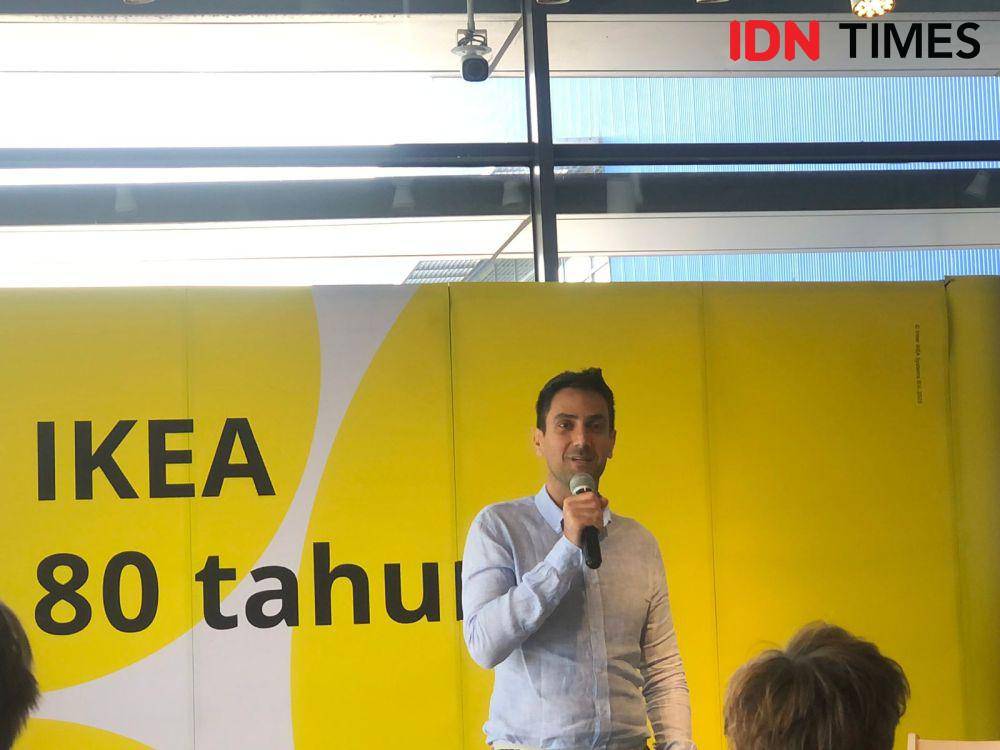 Press conference ulang tahun IKEA 80 tahun dan IKEA Indonesia 20 tahun di IKEA Alam Sutera, Tangerang pada Selasa (25/7/2023). (IDN Times/Nisa Zarawaki)