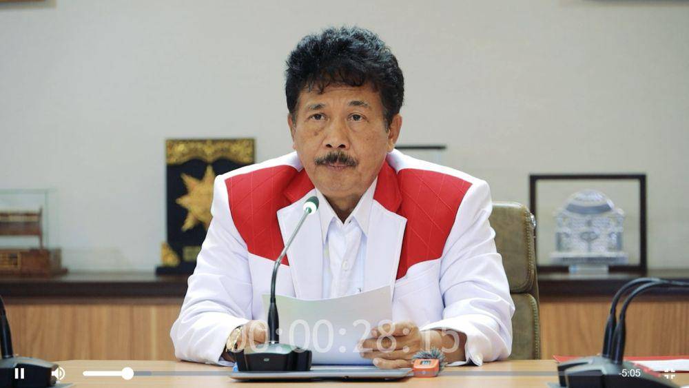 Kepala BPIP, Prof. Drs. K.H. Yudian Wahyudi, M.A., Ph.D menyampaikan keterangan pers di Kantor Badan Pembinaan Ideologi Pancasila (25/07) (Dok. BPIP)