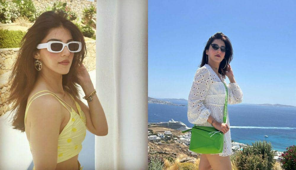 8 Momen Mehreen Pirzada Liburan di Pulau Mykonos, Yunani, Stres Pergi!