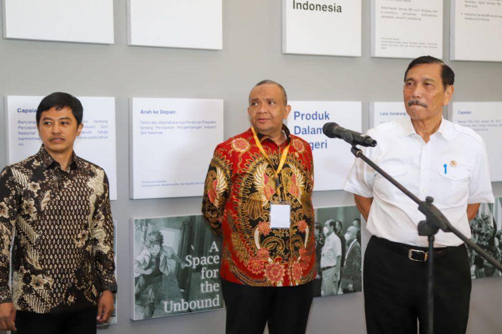 Konferensi pers Rapat Koordinasi Nasional Percepatan Pengembangan 5 DPSP Semester I Tahun 2023 dan Rapat Dewan Pengarah Badan Otorita Pengelola Kawasan Pariwisata, di Jakarta, Jumat (21/7/2023). (Dok. Kemnaker)