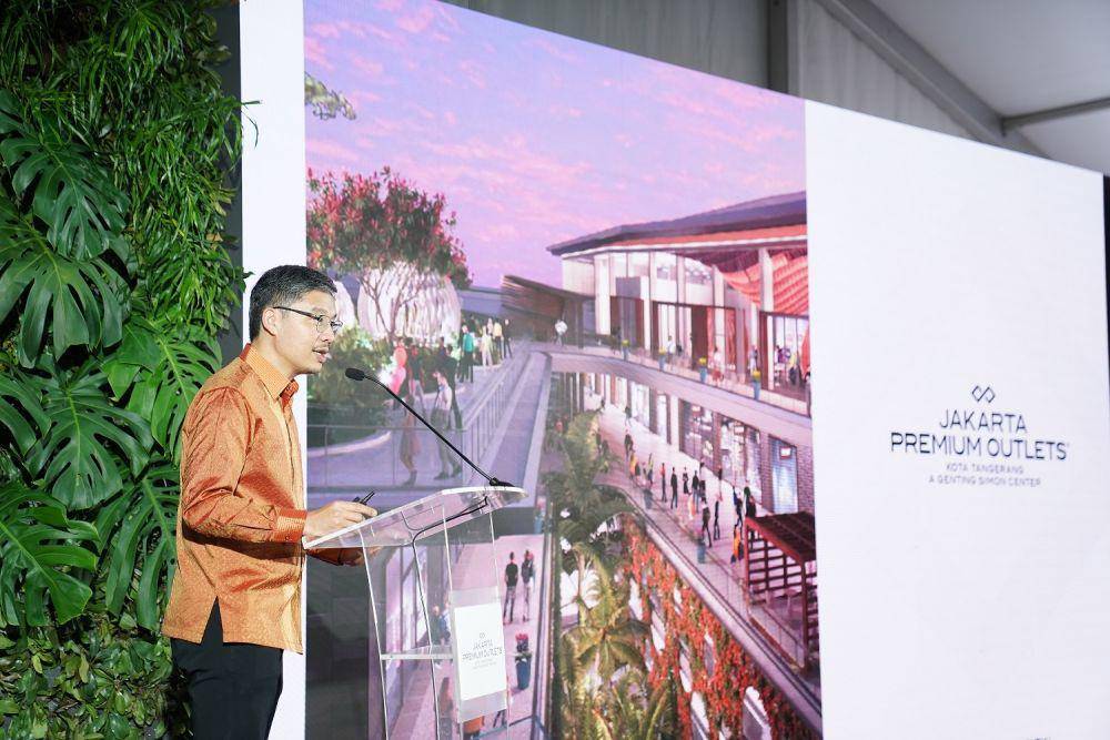 Jean Marie selaku Presiden dan Chief Operating Officer, Simon Genting Group of Companies, dalam The Groundbreaking Ceremony of Jakarta Premium Outlets. 26 Juli 2023. (dok. Jakarta Premium Outlets)