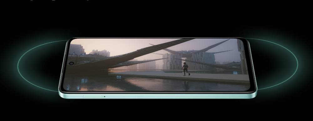 ilustrasi Oppo A58 4G dengan speaker stereo (oppo.com)