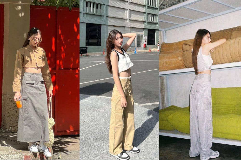 9 Ide Padu Padan Rok dan Celana Cargo ala View Benyapa, Trendi Abis!