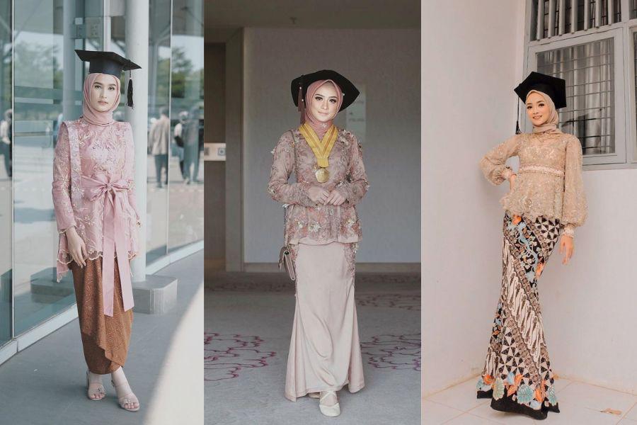 21 Kebaya Hijab Kekinian Buat Wisuda, Simpel tapi Menawan