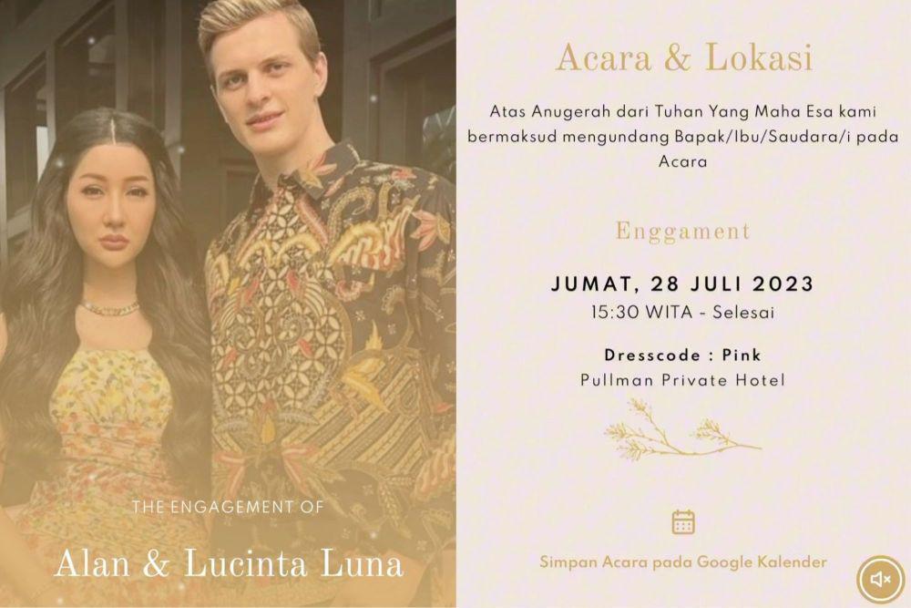 Lucinta Luna dan Pacar Bule Sebar Undangan Tunangan, Netizen: Halu!