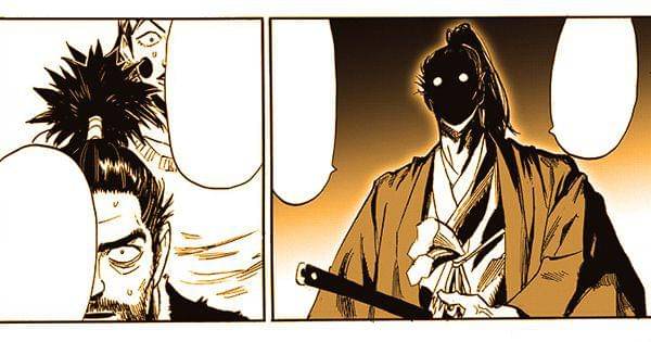 Atomic Samurai menyuruh King pergi ke luar untuk tes kekuatan ( Dok. tonarinoyj.jp/One Punch Man )